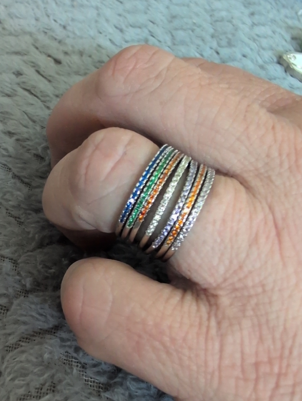 Size 8 Stackable Rings With Joiner